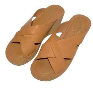 Kork-Ease Sabrina Leather Slide Wedge Sandals
